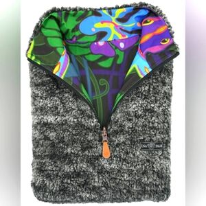 NWT LIMITED EDITION Reversible 1/4 Zip Sherpa Gecko Jacket